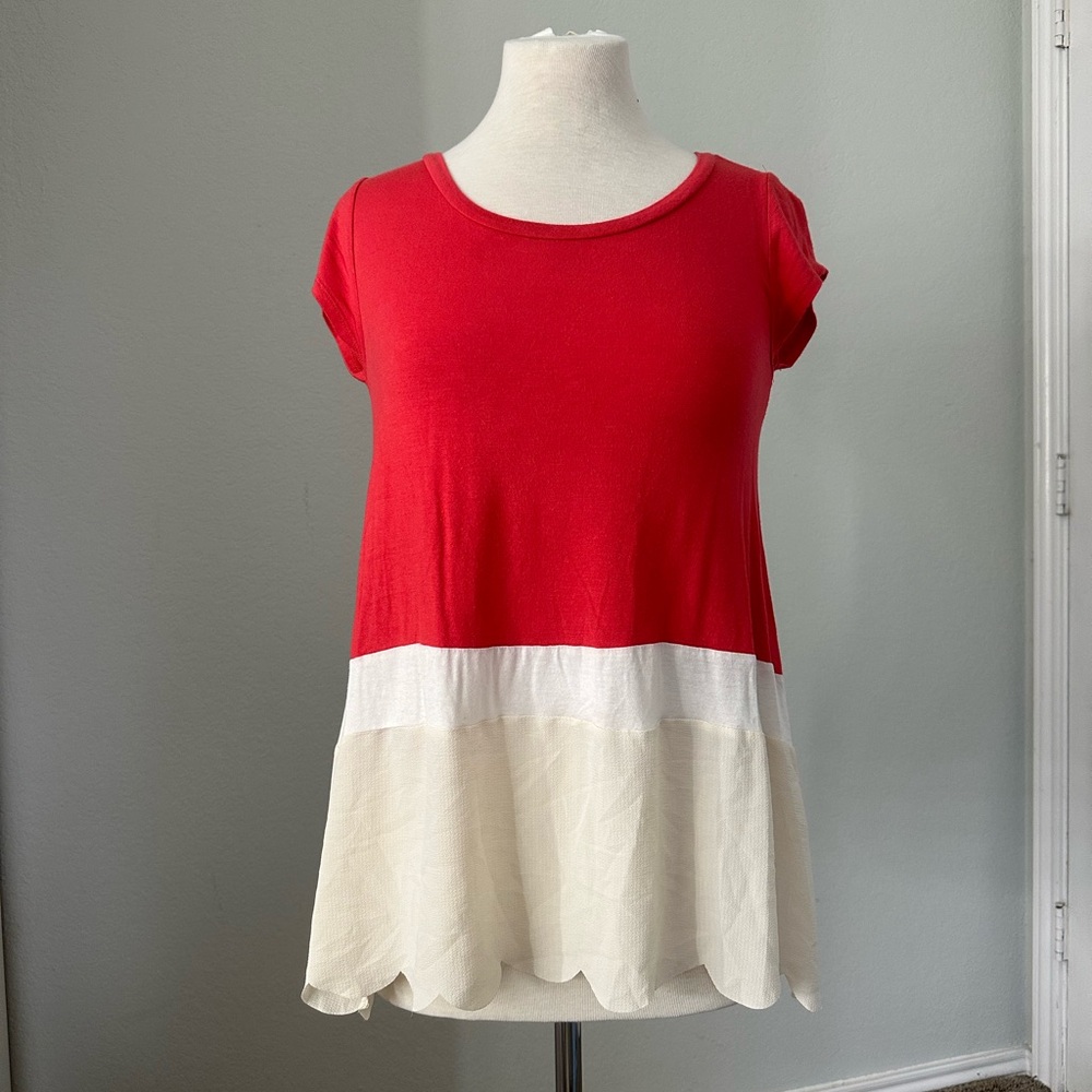 Sun & moon short sleeve blouse